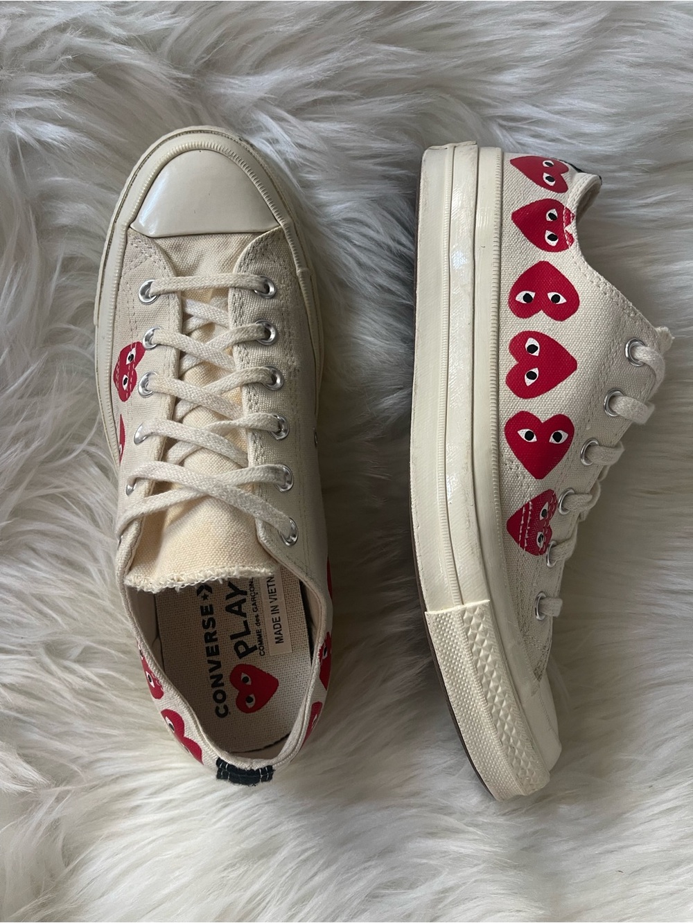 Comme des Garçons PLAY x Converse Chuck Taylor Low Multi Heart women 10 men 8